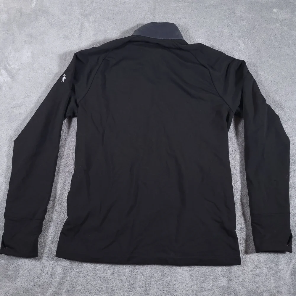 Smartwool Smartloft 120 Jacket Mens Large Black Grey Quilted Hybrid Wool Blend